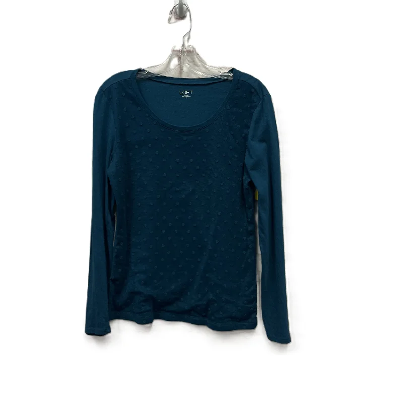 Savings Galore Top Long Sleeve By Loft In Blue, Size: M