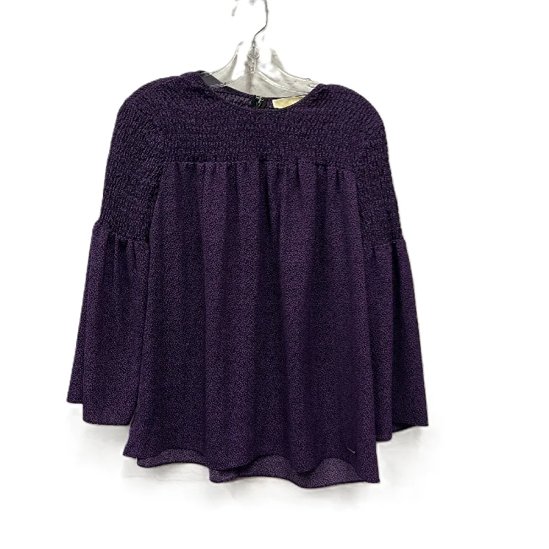 Year-End Sale Top Long Sleeve By Michael By Michael Kors In Purple, Size: S
