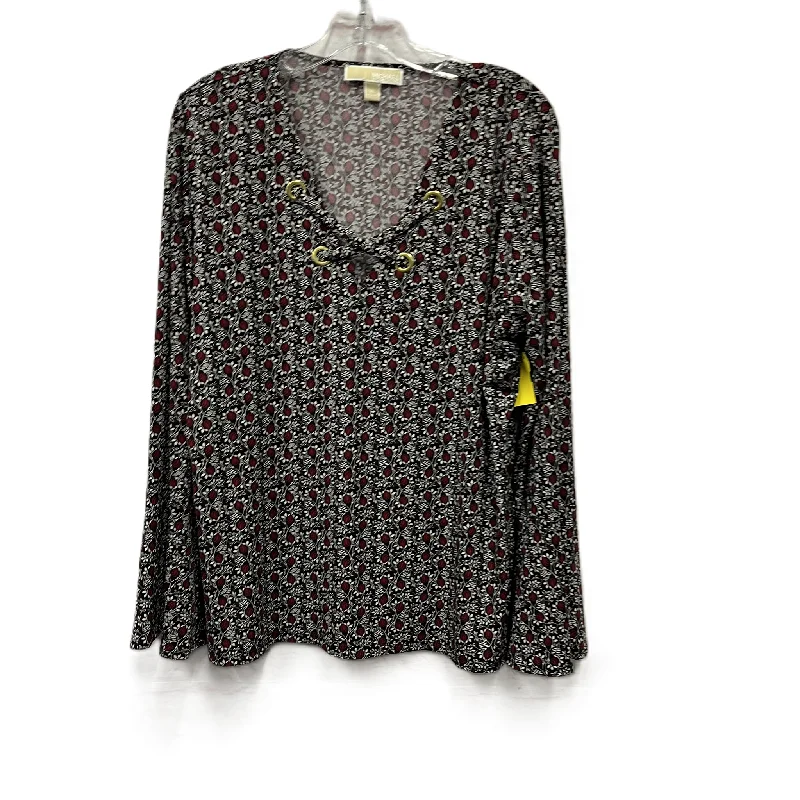 Get It Before It’s Gone Top Long Sleeve By Michael By Michael Kors In Red, Size: Xl
