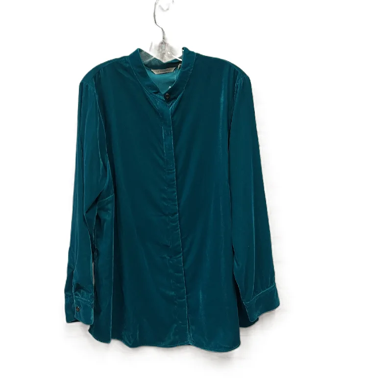 Holiday Sale Top Long Sleeve By Soft Surroundings In Green, Size: 1x