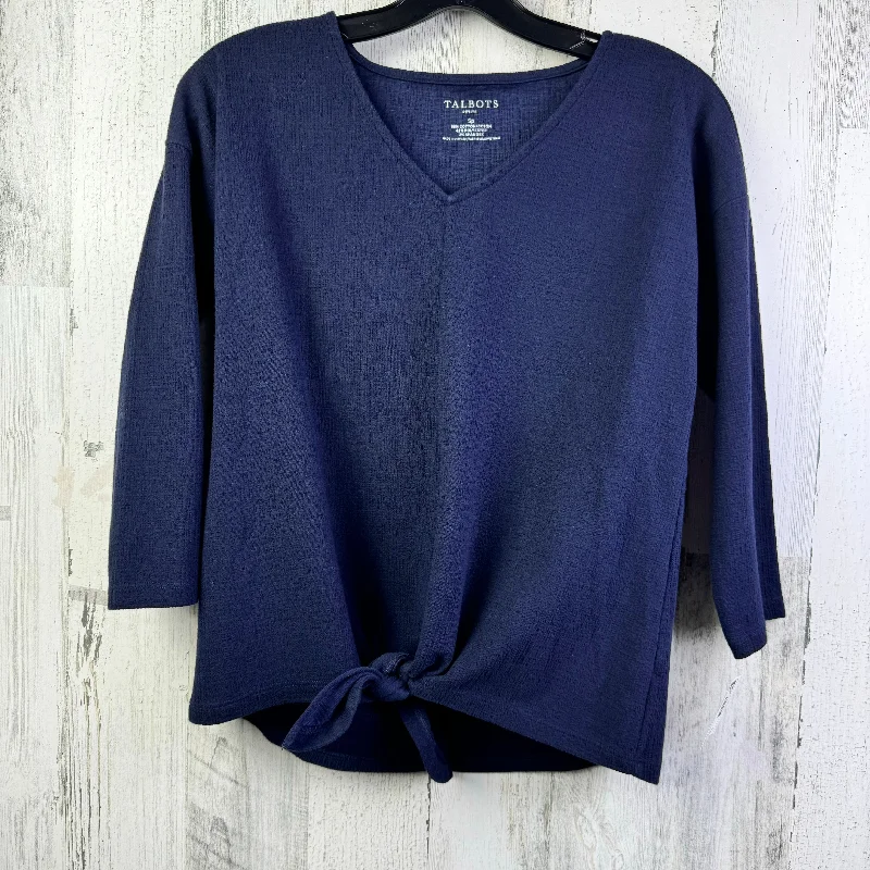 Deal Explosion Top Long Sleeve By Talbots In Navy, Size: S