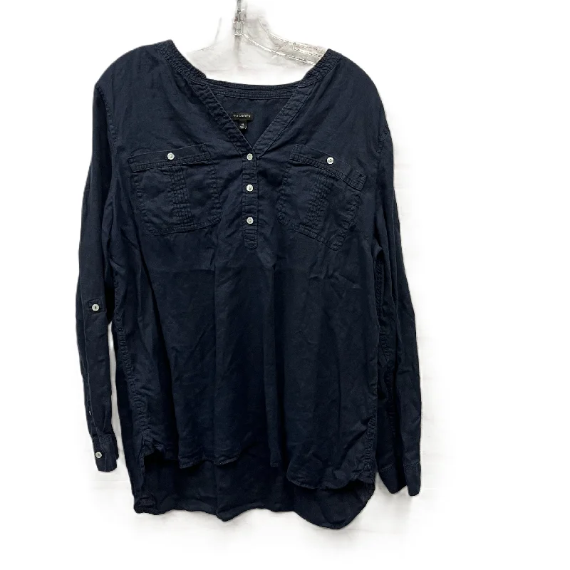 Deep Discounts Top Long Sleeve By Talbots In Navy, Size: Xl