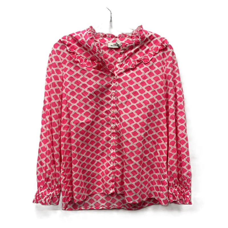 Price Smash Top Long Sleeve By Vineyard Vines In Pink, Size: M