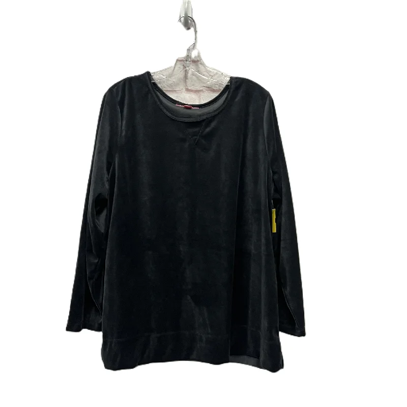 New Deals Top Long Sleeve By Woman Within In Grey, Size: L