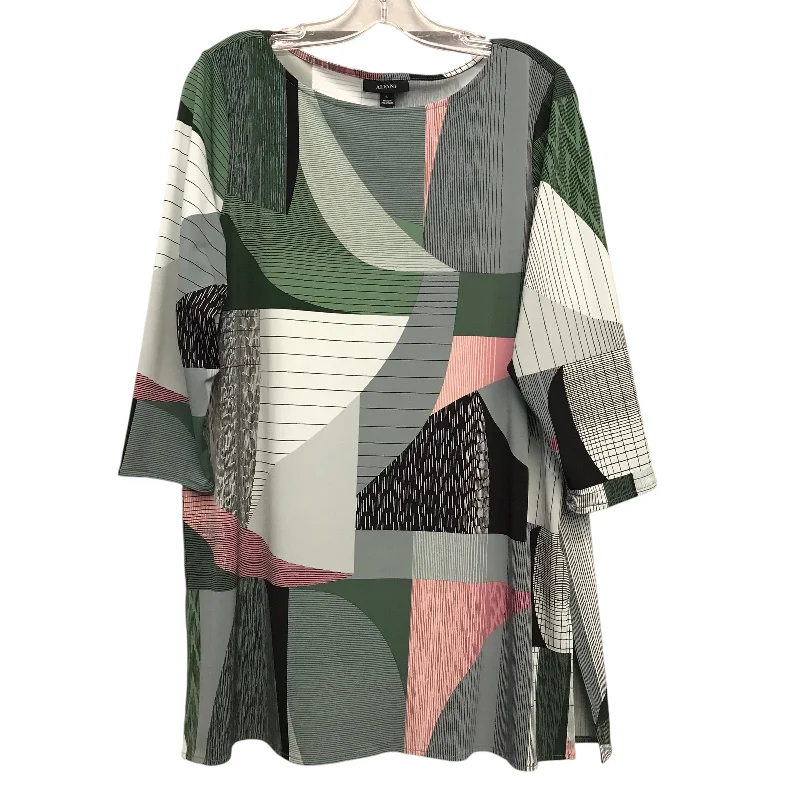 Deal Dash Top Ls By Alfani In Green, Size:L