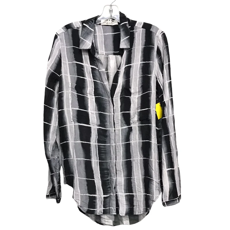 Major Savings Top Ls By Cloth & Stone In Black & White, Size:M