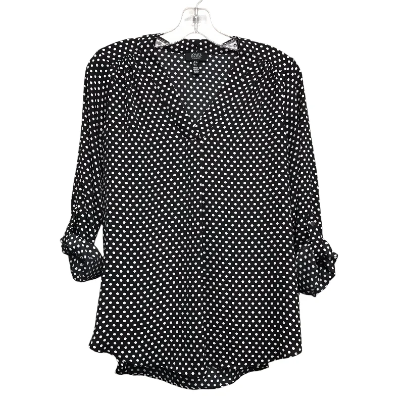 Quick Sale Top Ls By Jones New York In Polkadot Pattern, Size:S
