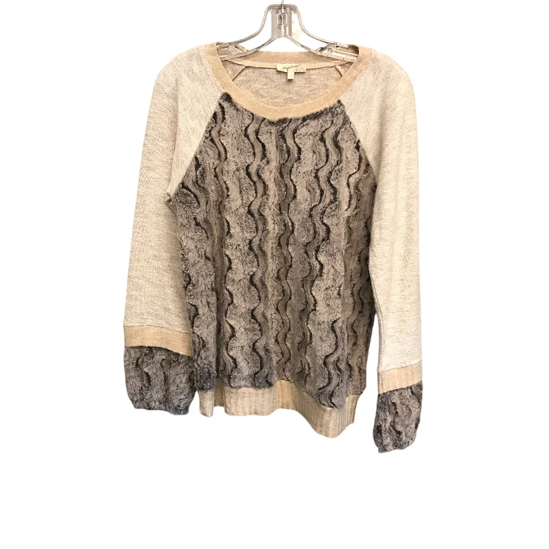 Price Cut Top Ls By Mystree In Beige, Size:M