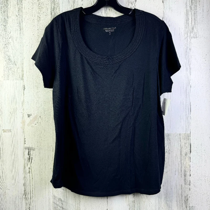Crazy Savings Top Short Sleeve Basic By Coldwater Creek In Black, Size: Xl
