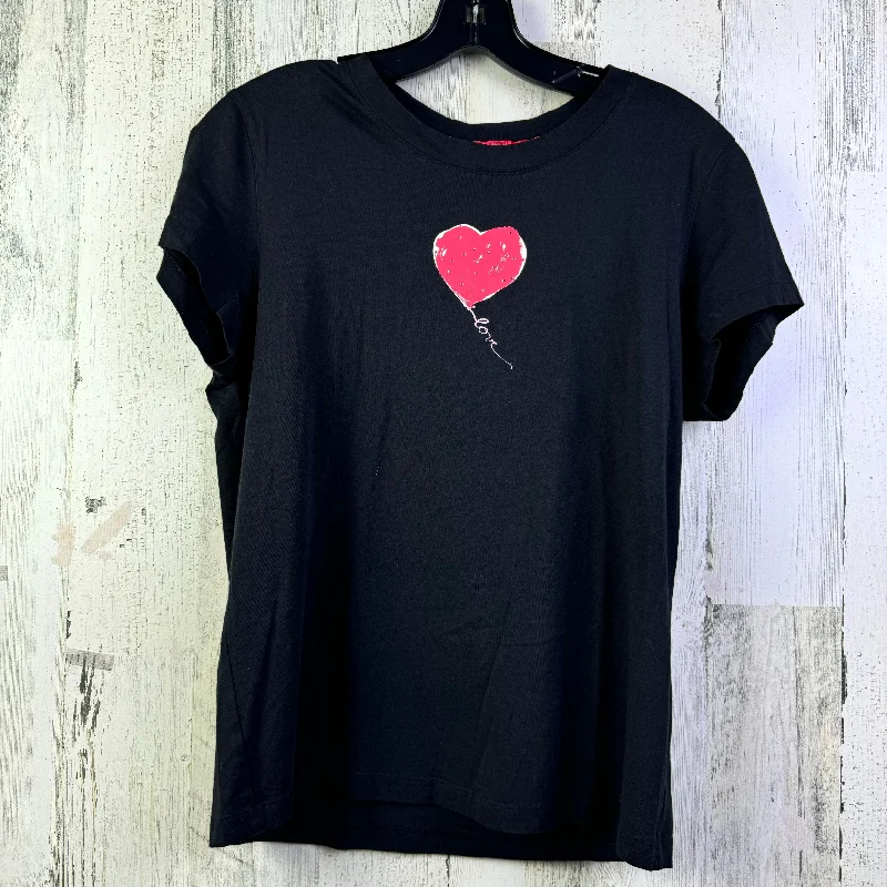 Low Prices Top Short Sleeve Basic By Hue In Black, Size: S