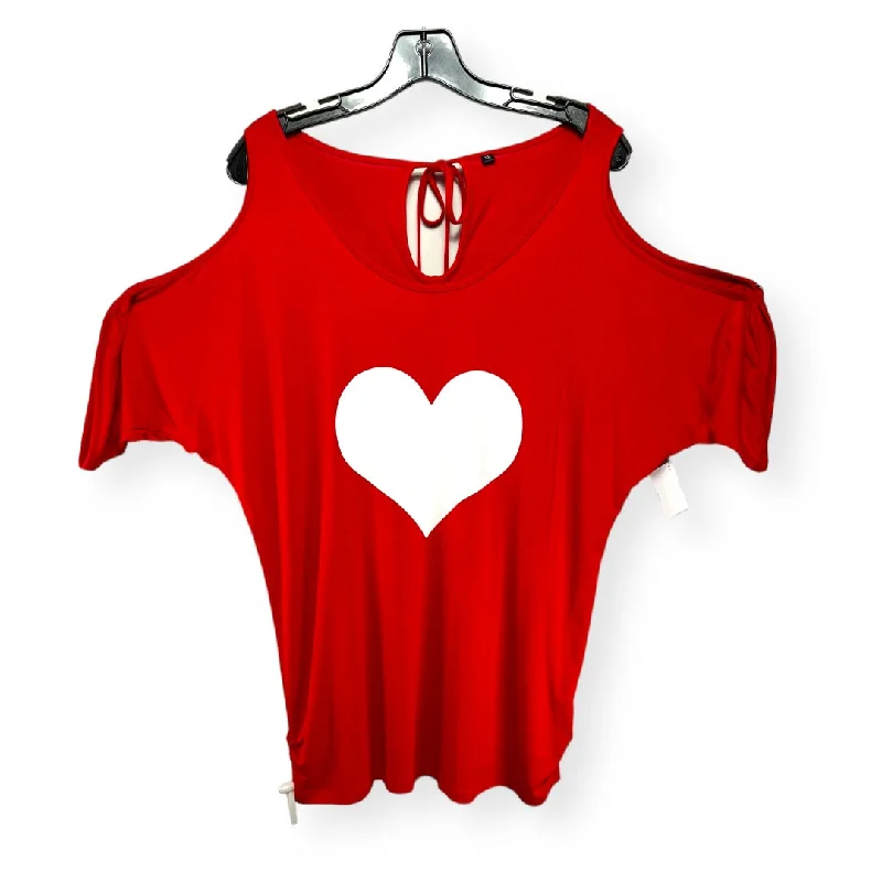 Markdown Madness Cold Shoulder Heart Top By Unknown Brand Size: Xl