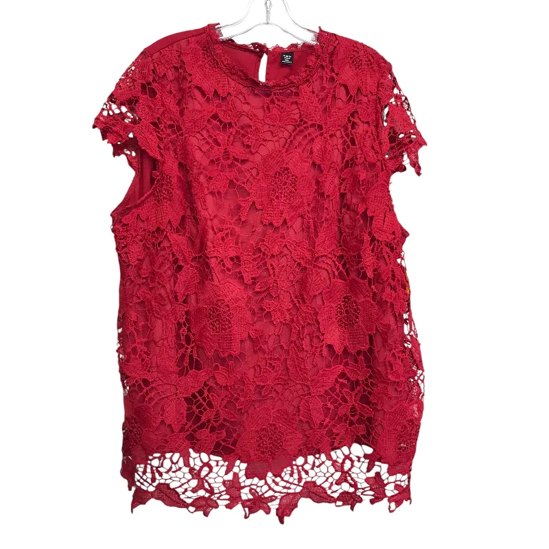 Holiday Sale Top Sleeveless By Shein In Red, Size:4X