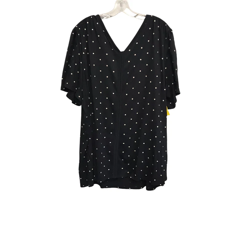 Exclusive Access Top Ss By Old Navy In Black & Cream, Size:4X