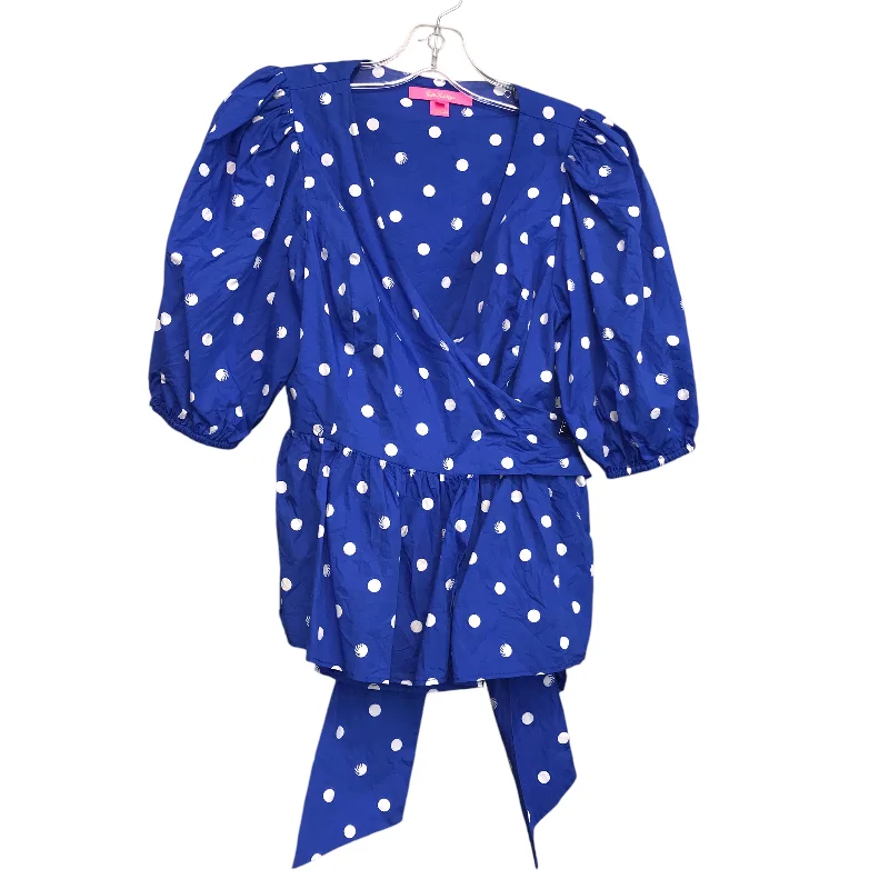 Take Advantage Top Ss Designer By Lilly Pulitzer In Polkadot Pattern, Size:S
