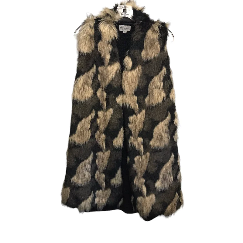 Amazing Deals Vest Sweater By Joseph A. In Black & Brown, Size:Xl