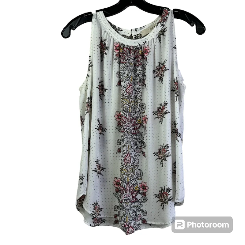 Markdown Madness White Blouse Sleeveless Loft, Size Xs