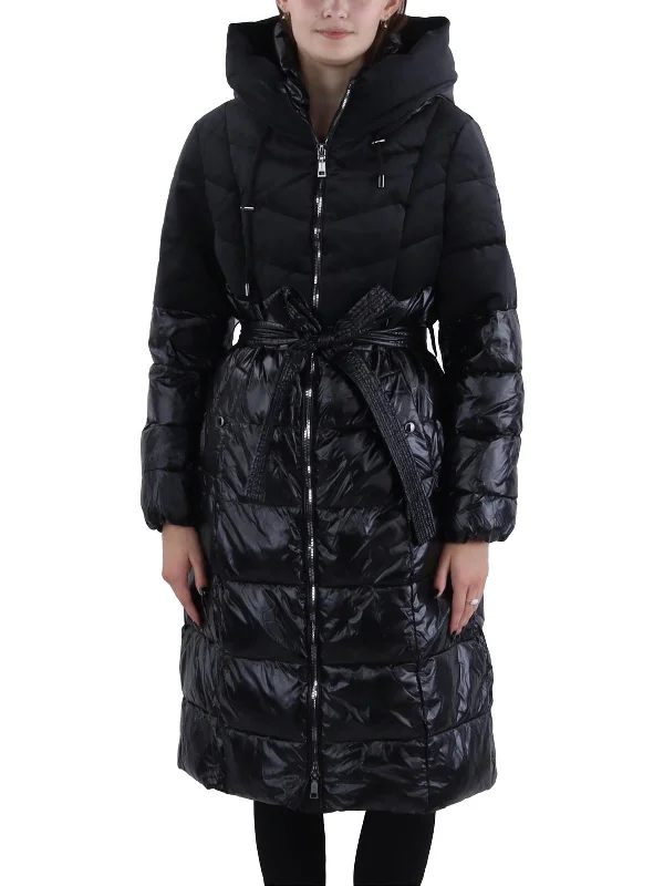 Low Prices Womens Insulated Mixed Media Puffer Jacket