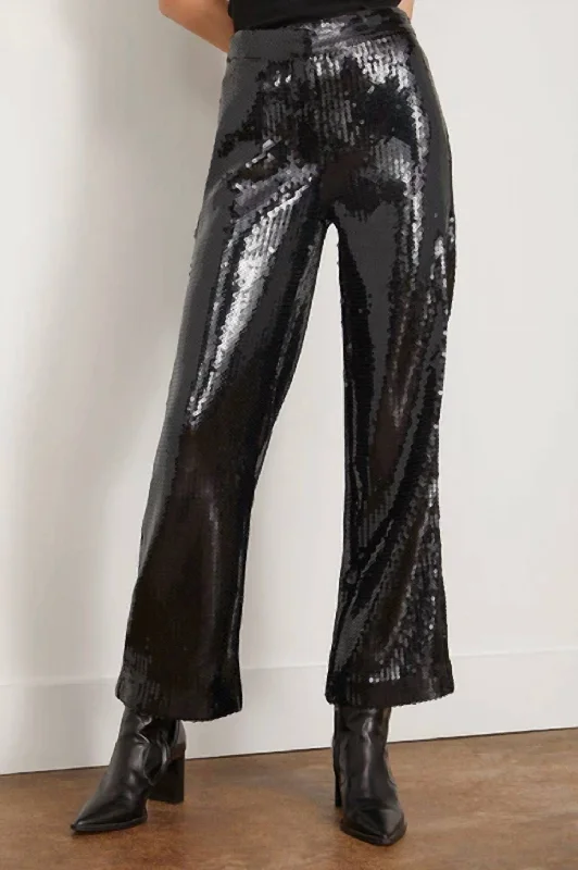 Discount Extravaganza Agneta Trouser In Black Sequin