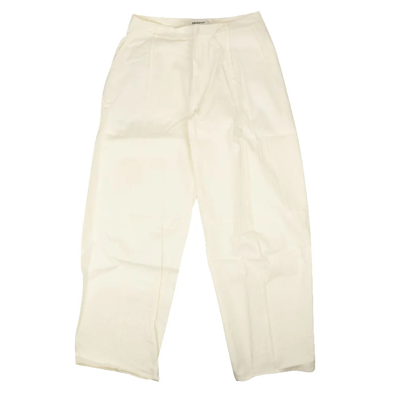 Limited Time Discount Ambush Linen Blend High Waist Wide Tapered Pants - White