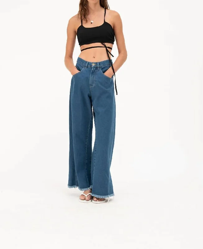 Price Fest Asimetrico Wide Leg Jeans In Denim