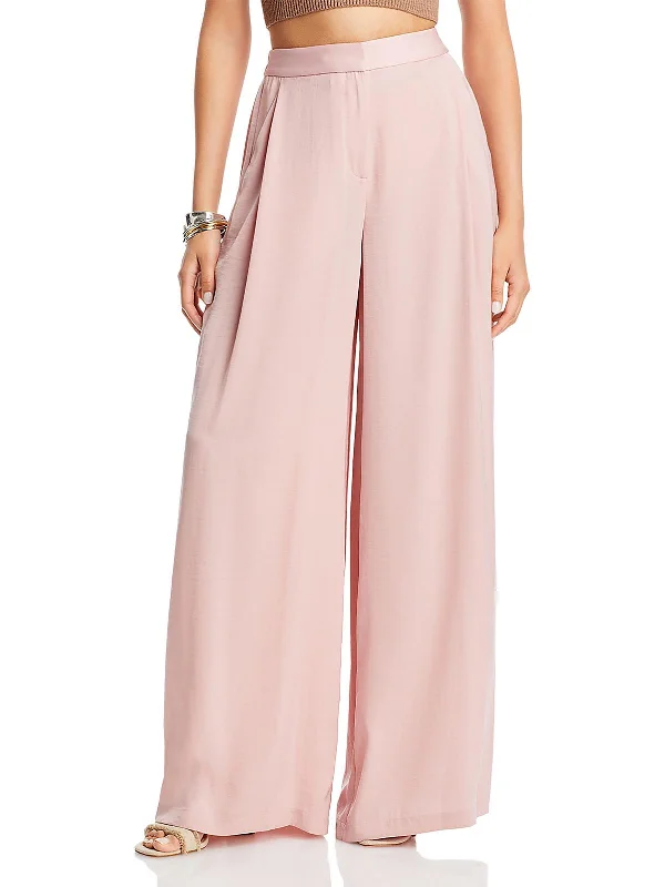 Markdown Madness Benji Womens Pleated Dressy Wide Leg Pants