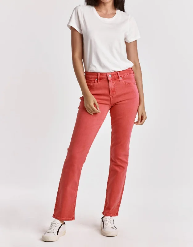 Savings Bonanza Blaire Hi-Rise Straight Jeans In Viva Magenta