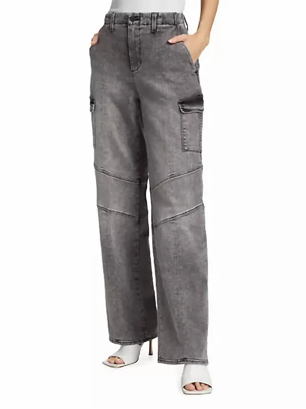 Markdown Madness Brooklyn High Rise Utility Wide Leg In Magnesite