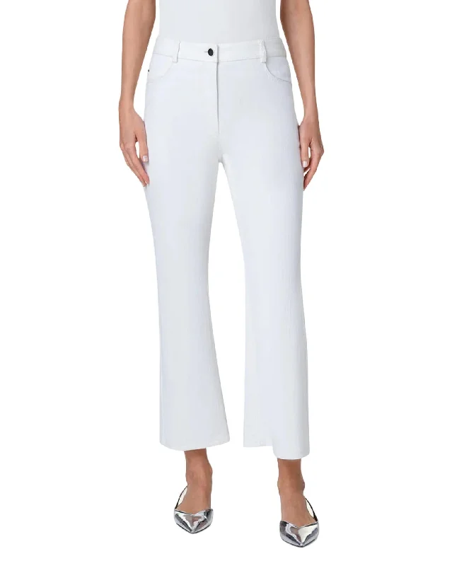 Mega Sale Cali Bootcut Cropped Denim Pants In Cream