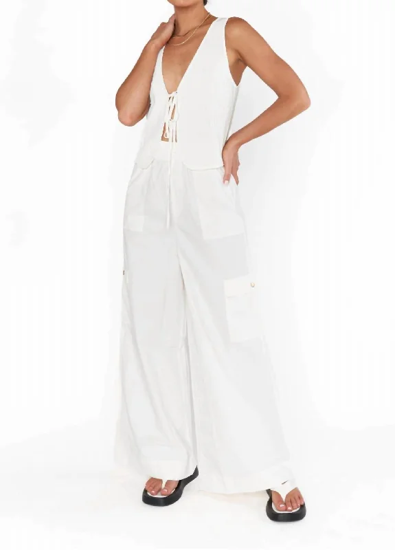 Epic Deals Casual Cargo Pants In White