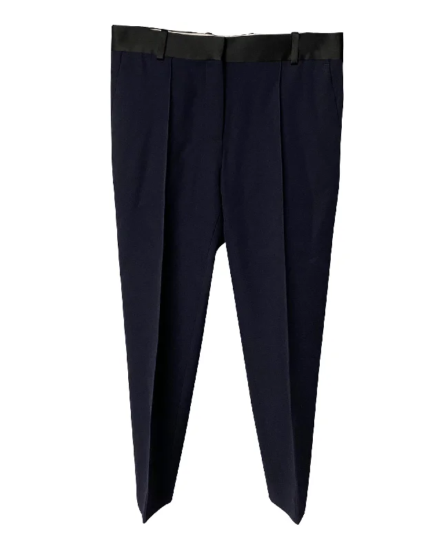 The Best Prices Celine Straight Pants in Blue Wool