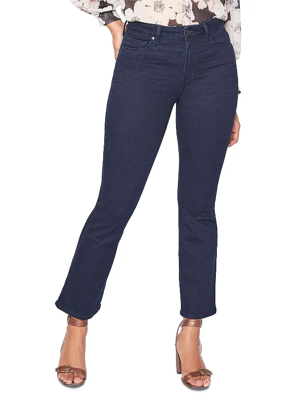 Limited Time Offer Claudine Womens High Rise Dark Wash Flared Jeans