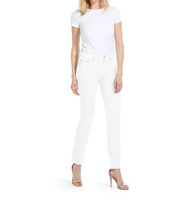 Savings Event Cotton Twill Stretch Slim-Fit Jeans In White
