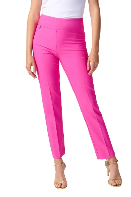 Don't Miss Cropped Pleated Pants In Ultra Pink