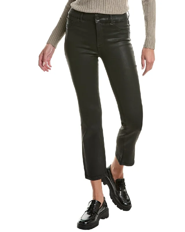 Super Bargain DL1961 Mara Straight Black Coated Mid-Rise Instasculpt Ankle Cut Jean
