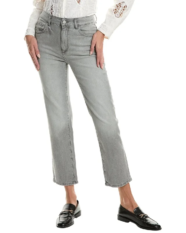Crazy Deals DL1961 Patti Straight Light Smoke High-Rise Vintage Ankle Jean