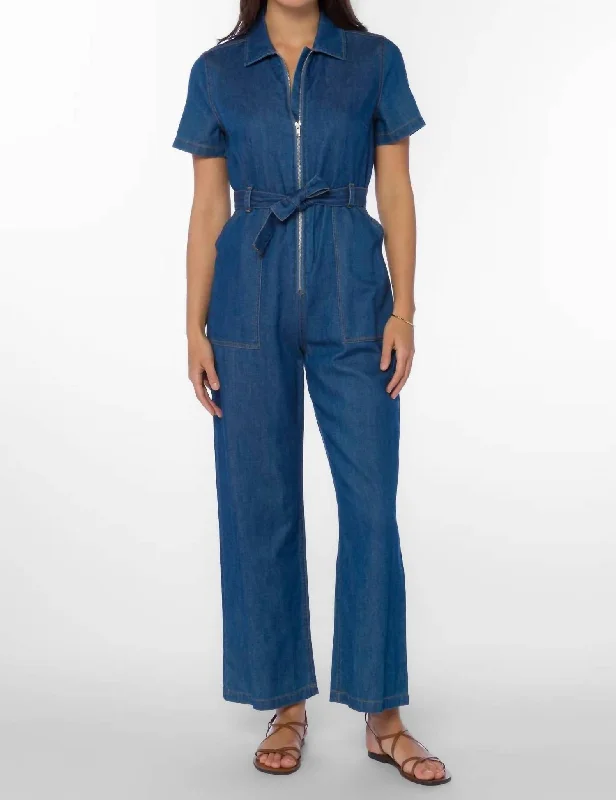 Doorbuster Deal Dutch Denim Jumpsuit In Atlantic Blue