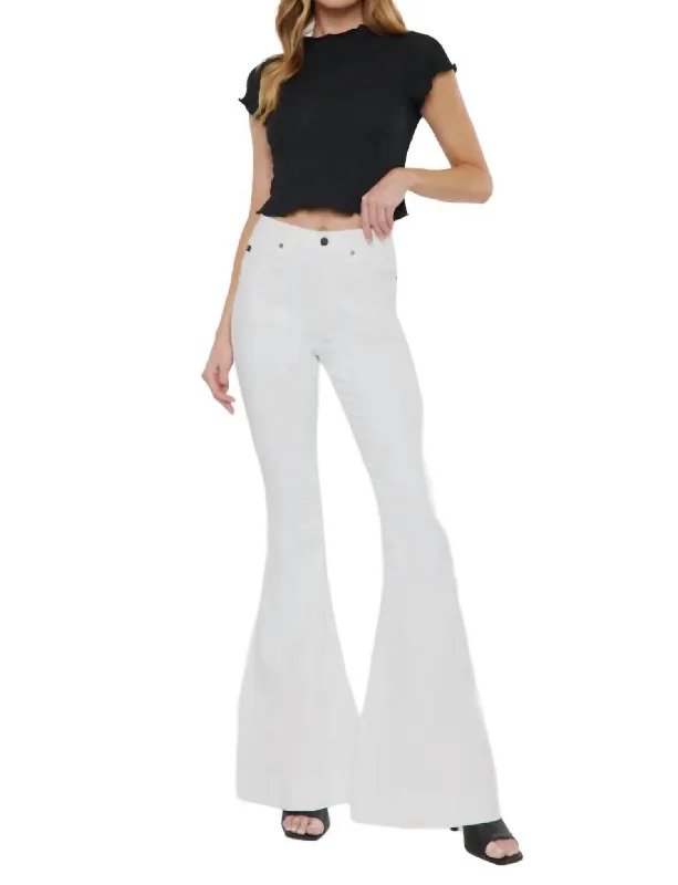 Price Cut Fallon High Rise Flare Jeans In White