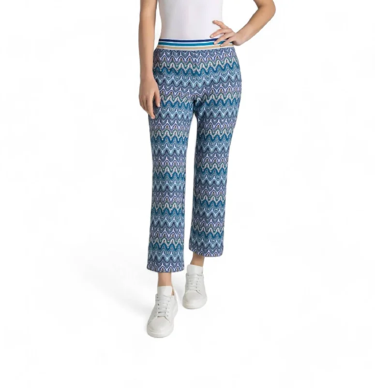 Buy Now Flare Kick Pant In Monaco Blue Jacquard