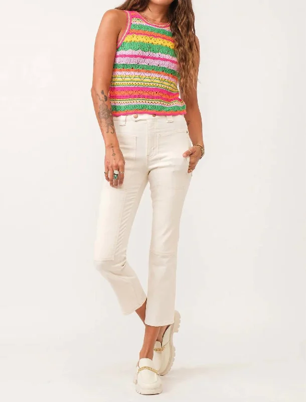 Weekend Special Frankie Straight Cropped Jeans In Wheat