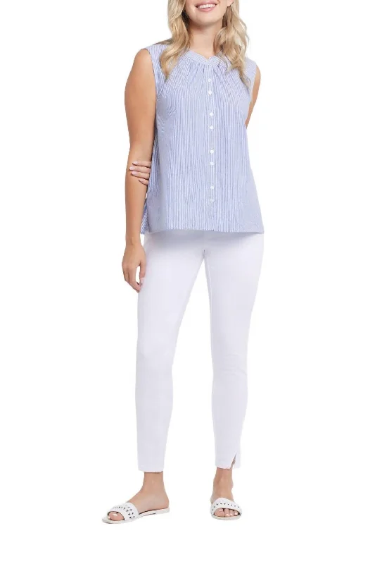 Limited Quantity Front Slit Jegging In White