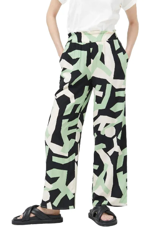 Buy More, Save More Geo Print Trousers In Green
