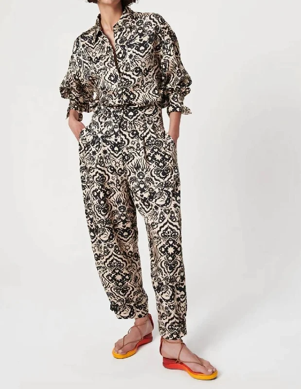 Today's Special High Waisted Juniper Pants In Stencil Black