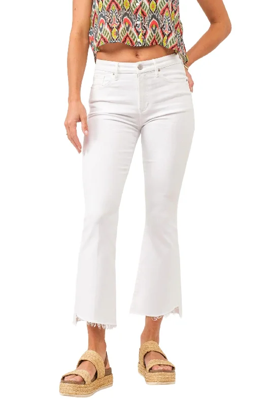 Fantastic Deals Jeanne High Rise Cropped Flare Jeans In Optic White