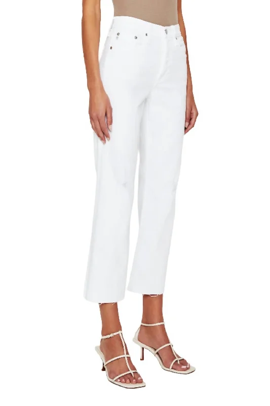 YEAR-End Sale Kinsley High Rise Pop Crop Denim In White