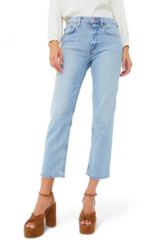 Act Fast Kye Mid Rise Straight Crop Jean In Diversion