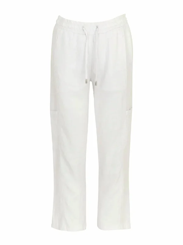 Mega Sale Linen Pant In White