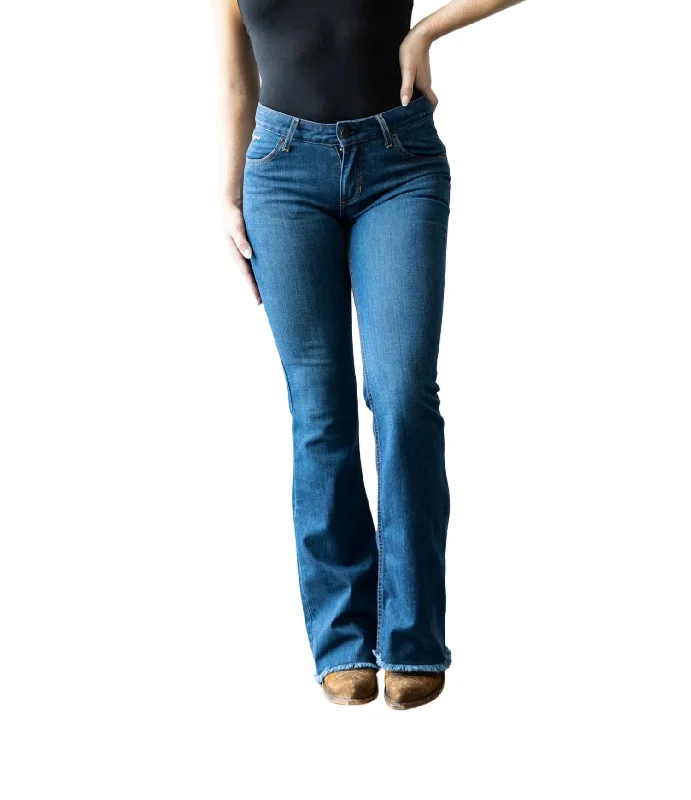 Year-End Sale Lola Raw Hem Jeans In Blue