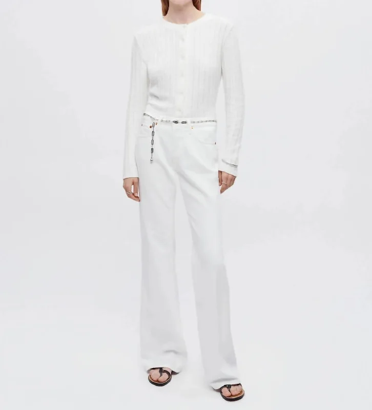 Bargain Prices Loose Boot Jeans In White