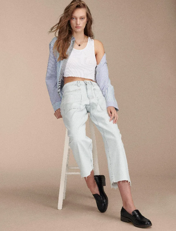 Price Smash Lucky Brand Women's Patch Pocket High Rise Wide Leg