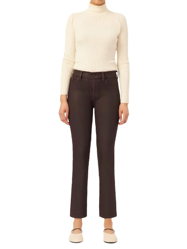 Sneak Peek Sale Mara Straight Instasculpt Ankle Jeans In Aubergine